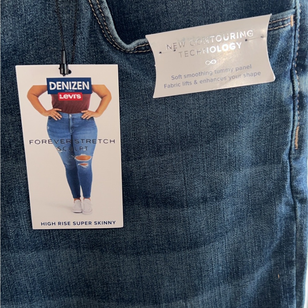 Levi’s - Women's High Rise Super Skinny Jeans - Blue - Picture 6 of 8